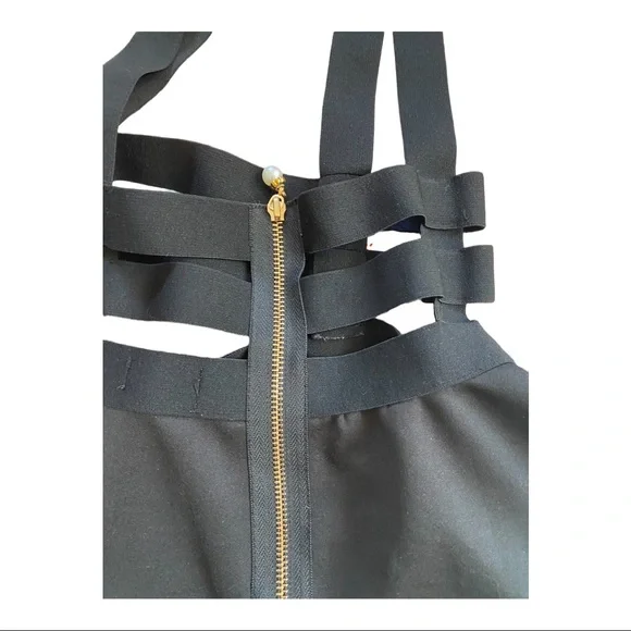 Black elastic suspender style skirt - Picture 5 of 5